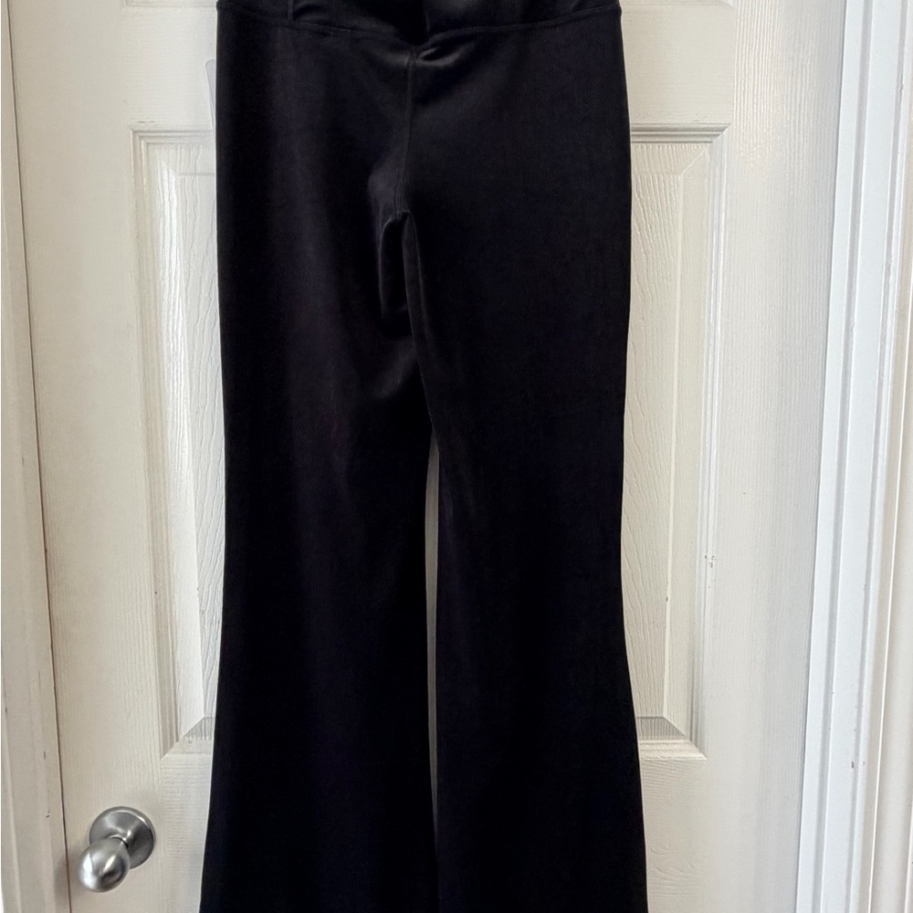 Athleta Black Velvet Flare Pants